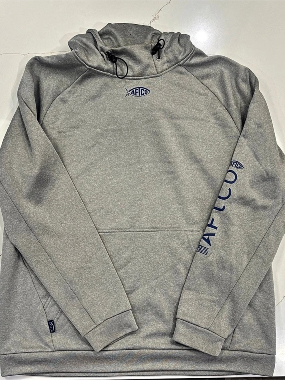 AFTCO Reaper Technical Fishing Hoodie Men's Gray Size Large